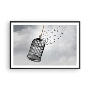 Poster in black frame - Faith…Hope…Freedom! - 91x61 cm