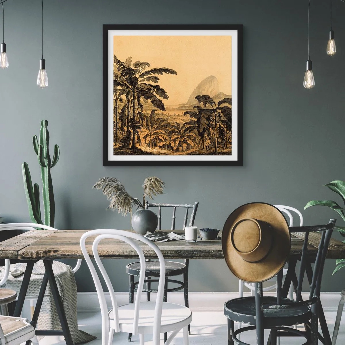 Poster in black frame - In Colonial Character - 50x50 cm