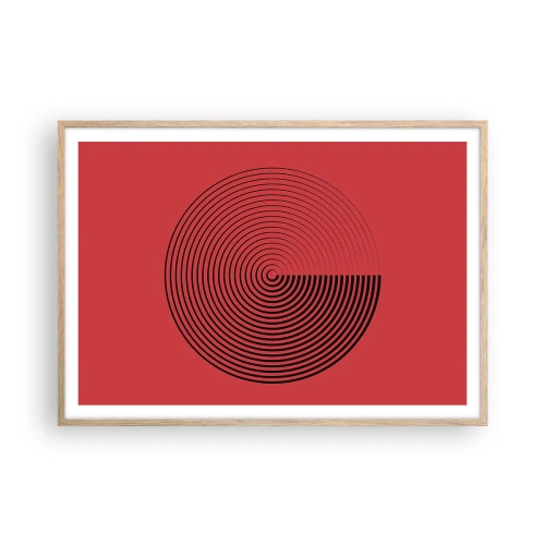 Poster in light oak frame - Circular Movement - 100x70 cm