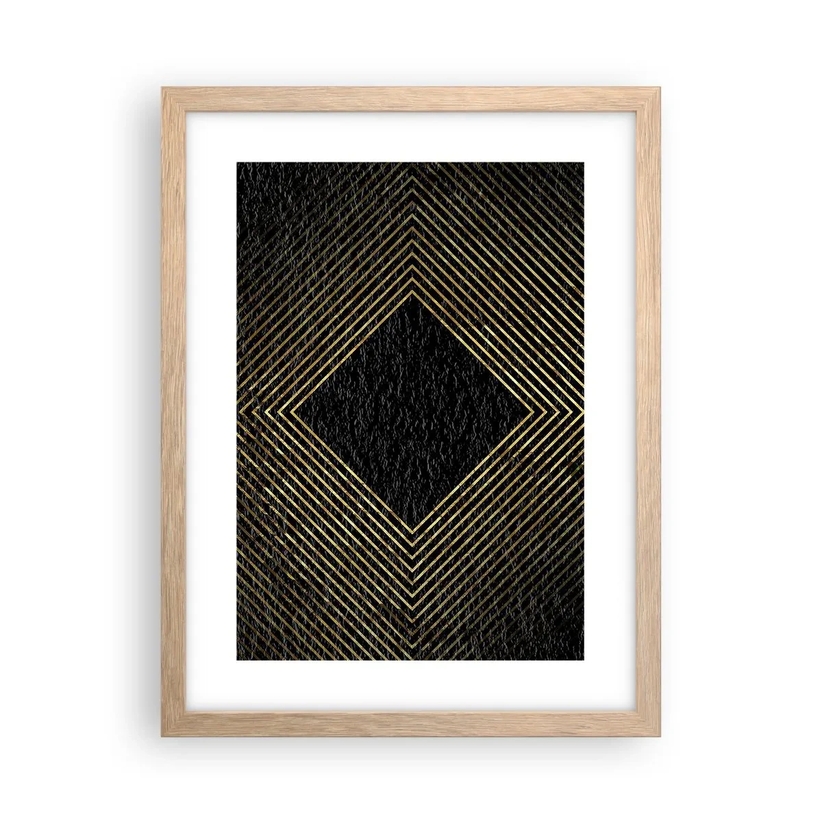Poster in light oak frame - Geometry Glamour Style - 30x40 cm