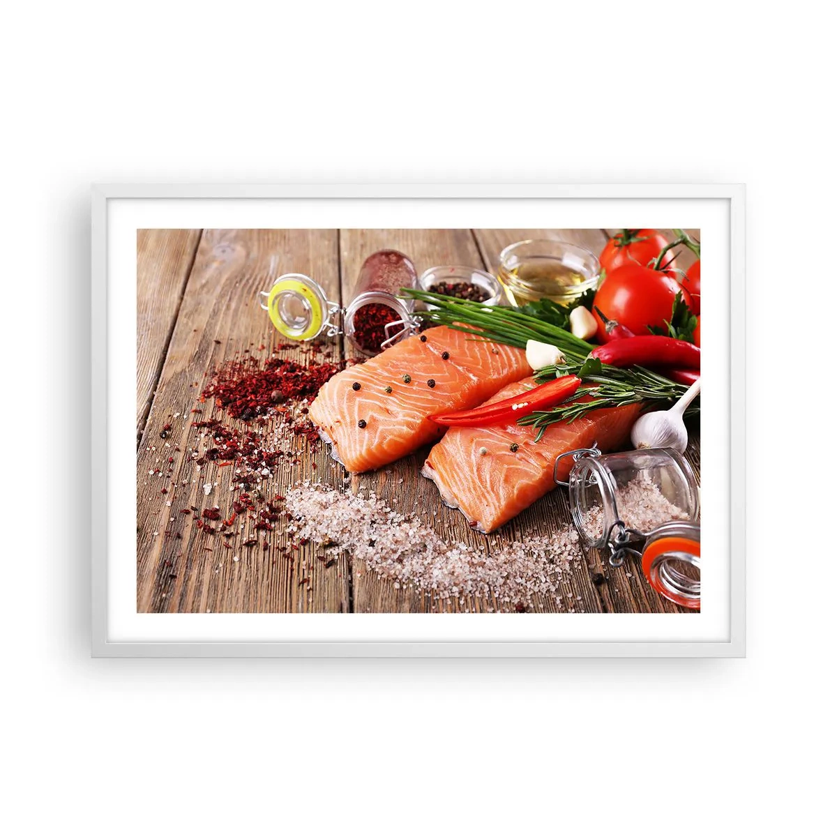 Poster in white frmae - Norwegian Adventure in the Kitchen - 70x50 cm