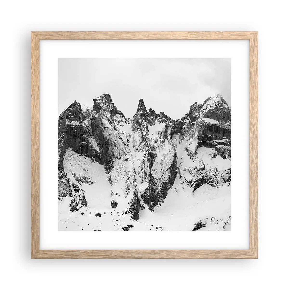 Poster in light oak frame - Granite Ridge - 40x40 cm