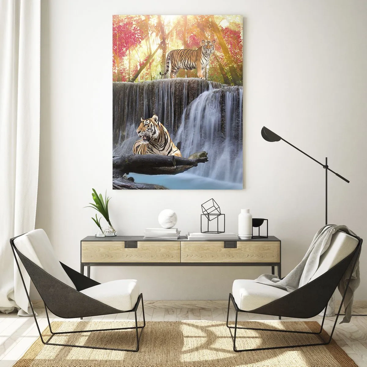 Glass picture - Surrealistic Landscape  - 80x120 cm