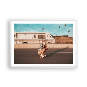 Poster in white frmae - Smile, Please! - 70x50 cm