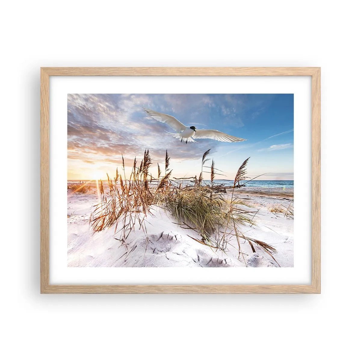 Poster in light oak frame - Wind from the Sea - 50x40 cm