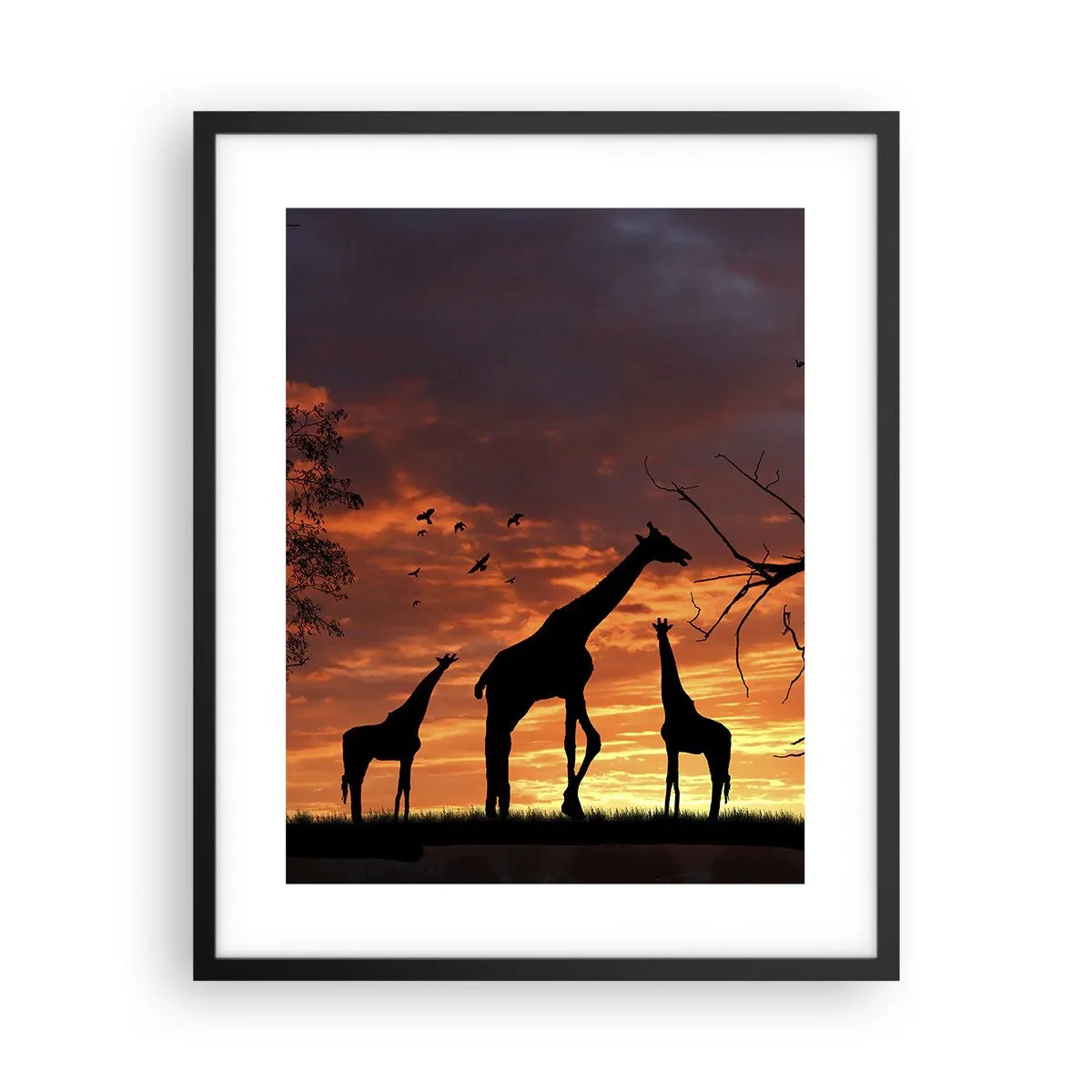 Poster in black frame - Small Dinner among Close Ones - 40x50 cm