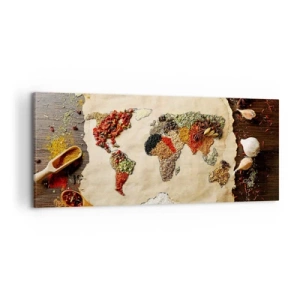 Canvas picture - All Flavours of the World - 120x50 cm