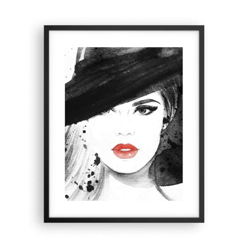 Poster in black frame - Lady in Black - 40x50 cm