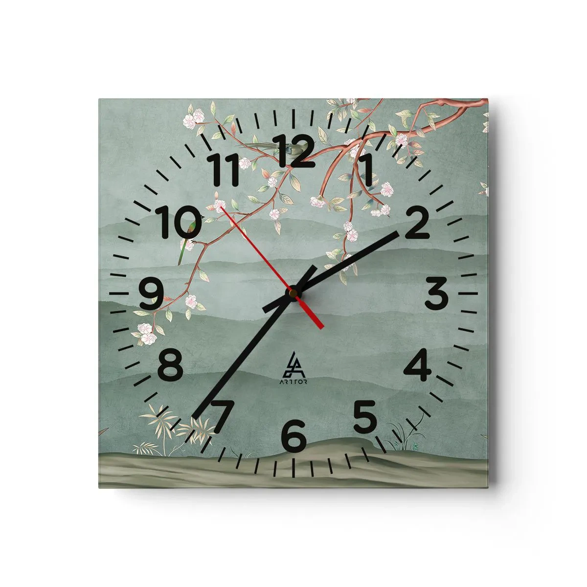 Wall clock - Clock on glass - Spring, It Is You - 40x40 cm