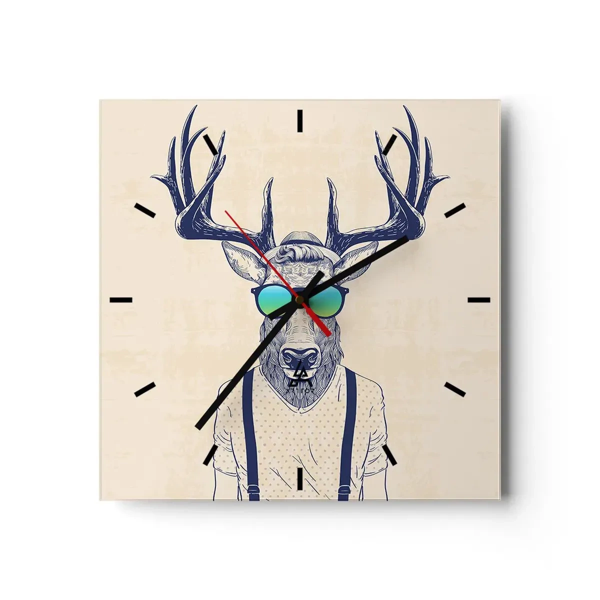 Wall clock - Clock on glass - And Who Did You Expect? - 40x40 cm