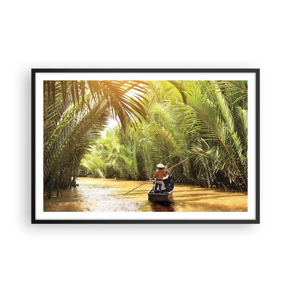Poster in black frame - Through a Palm Ravine - 91x61 cm