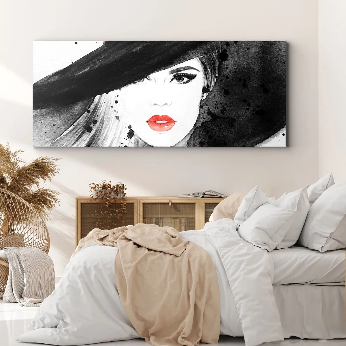 Canvas picture - Lady in Black - 140x50 cm