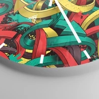 Clock face with lines