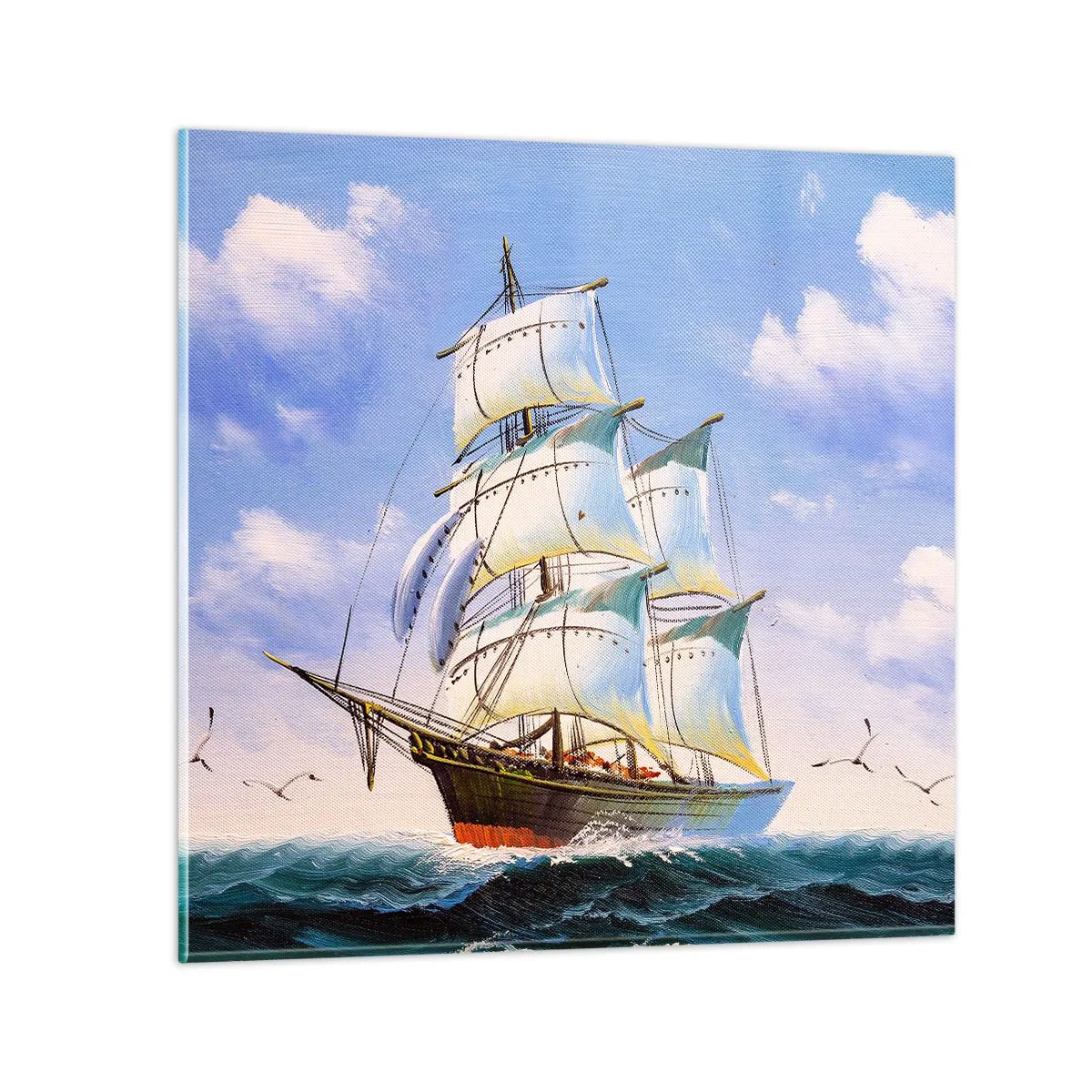 Glass picture - Proudly with Wind - 70x70 cm