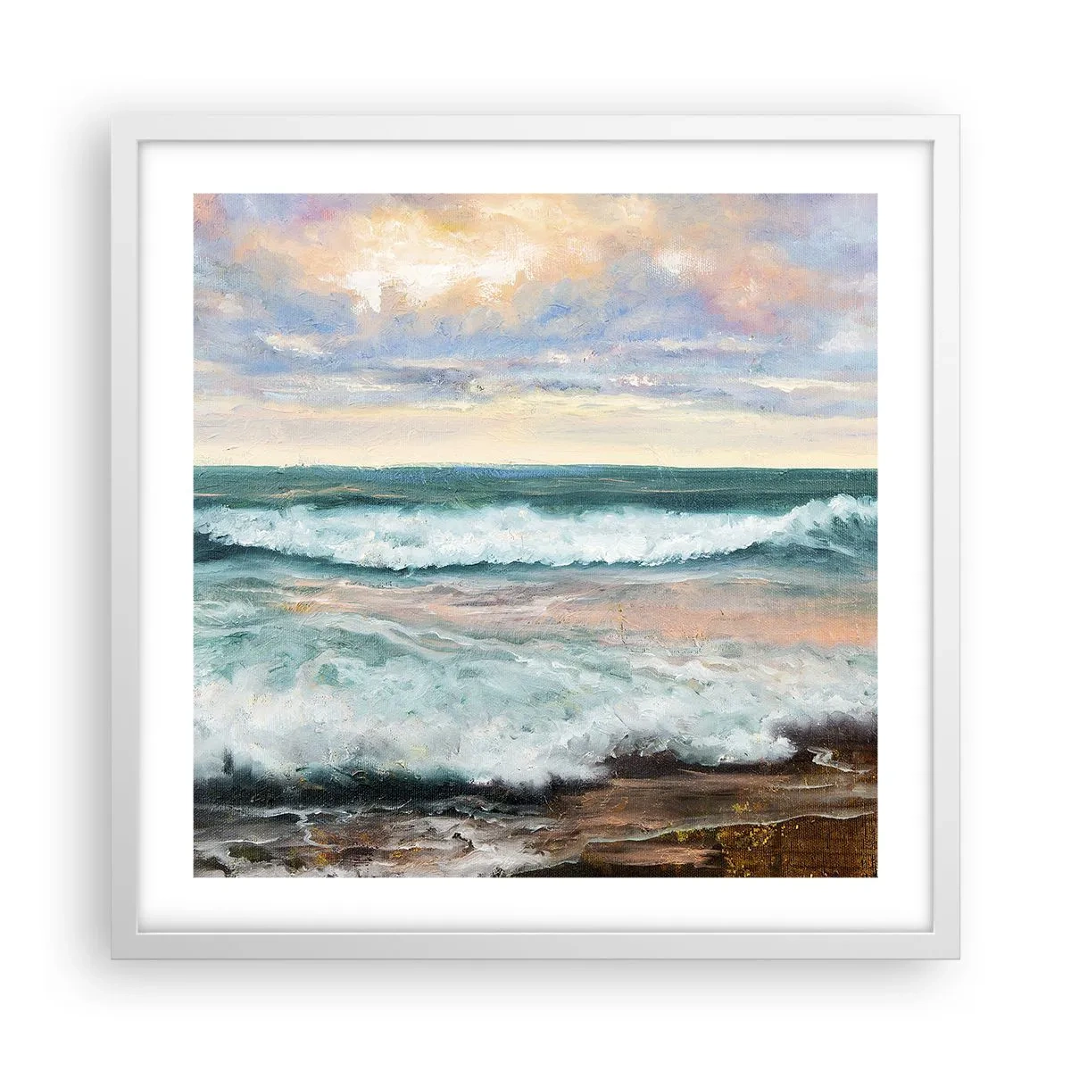 Poster in white frmae - Here You Will Smooth Your Soul - 50x50 cm