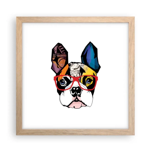Poster in light oak frame - Intellectual - 30x30 cm