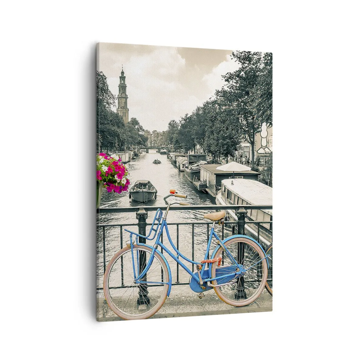 Canvas picture - Colour of a Street in Amsterdam - 50x70 cm