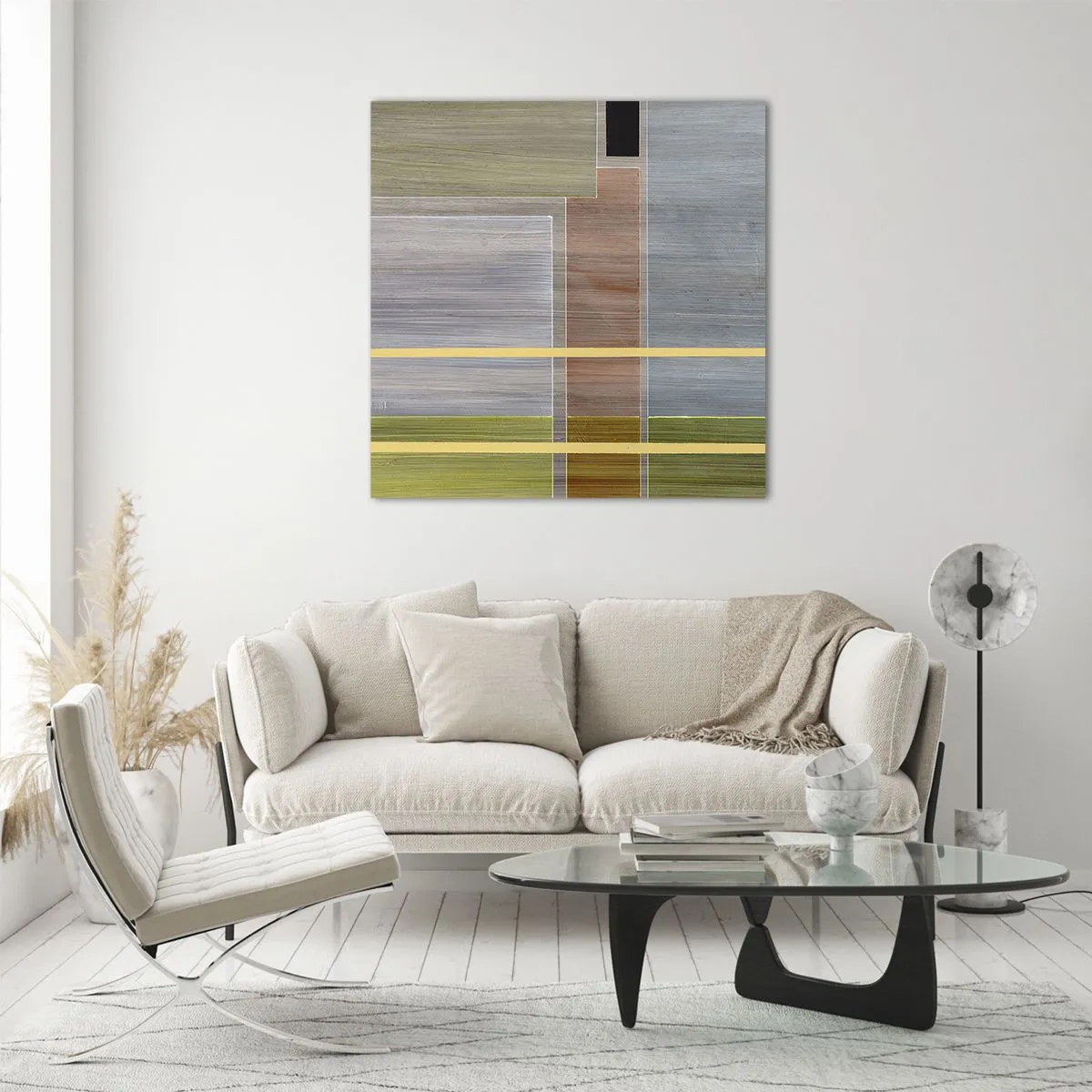 Glass picture - Straight and Calm - 30x30 cm