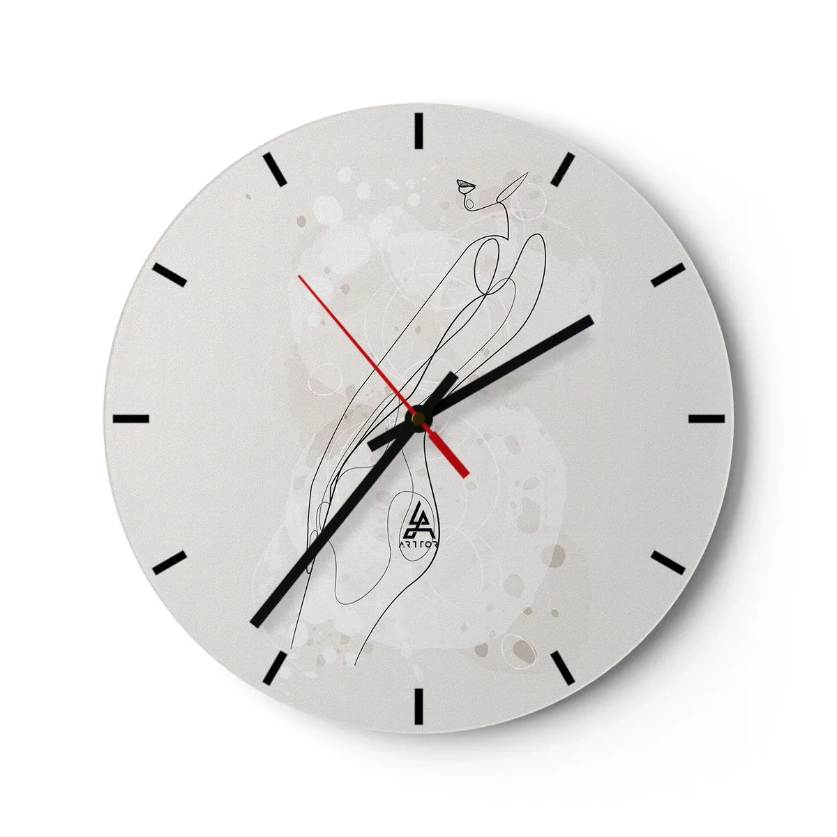 Wall clock - Clock on glass - One Look Will Not Be Enough - 40x40 cm