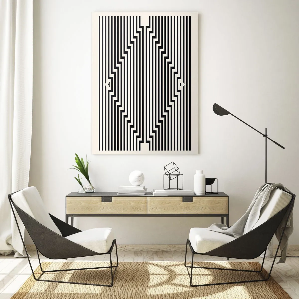 Glass picture - Geometrical Illusion - 80x120 cm