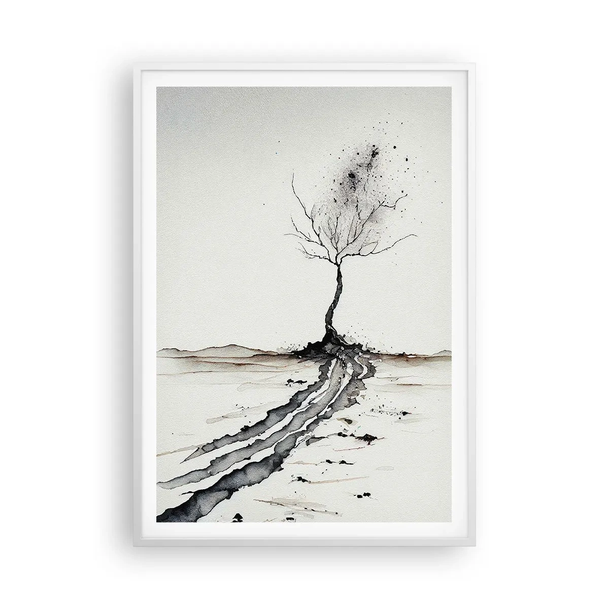 Poster in white frmae - Winter Melancholy - 70x100 cm