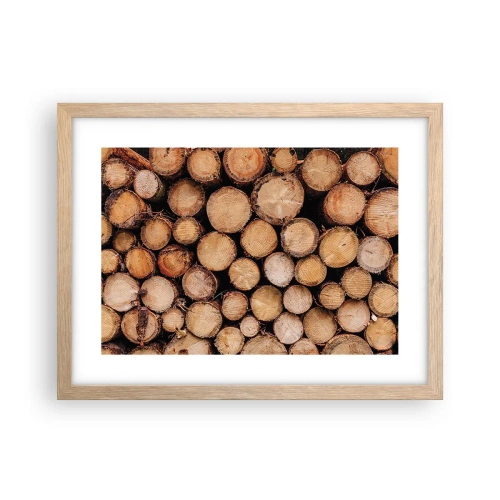 Poster in light oak frame - New Beginning - 40x30 cm