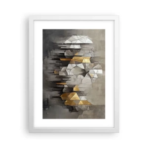 Poster in white frmae - Composition of Ice and Light - 30x40 cm