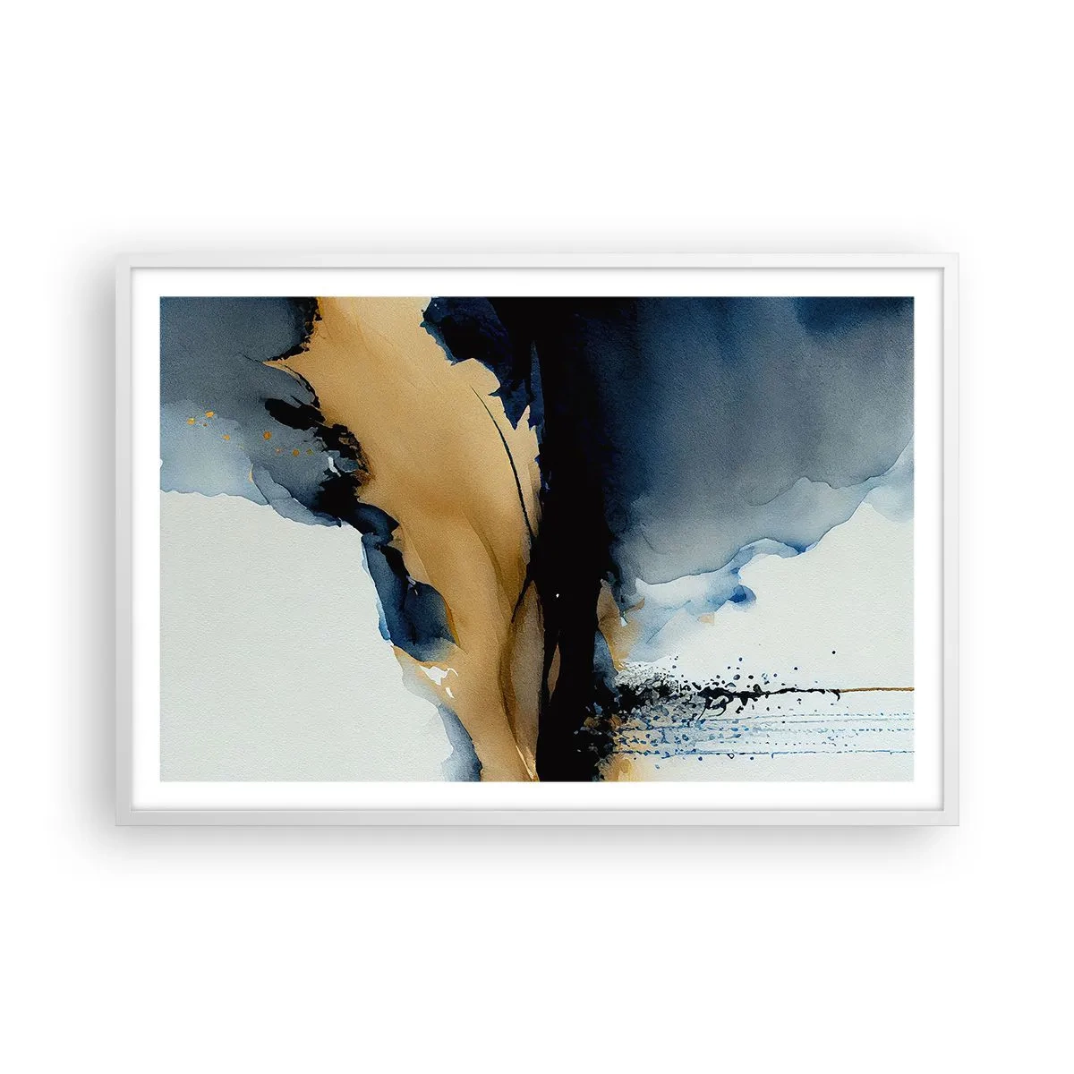 Poster in white frmae - Behind the Curtain - 91x61 cm