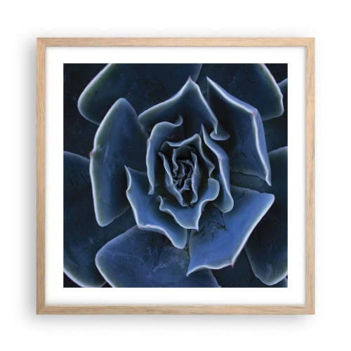 Poster in light oak frame - Flower of the Desert - 50x50 cm