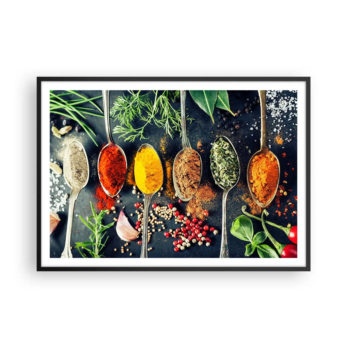 Poster in black frame - Culinary Magic - 100x70 cm