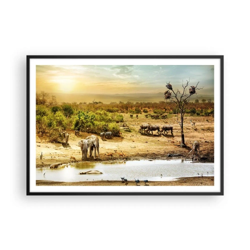 Poster in black frame - There Is a River that Flows from Eden - 100x70 cm