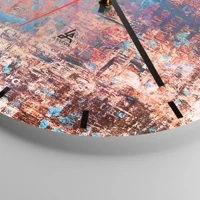 Clock face with lines