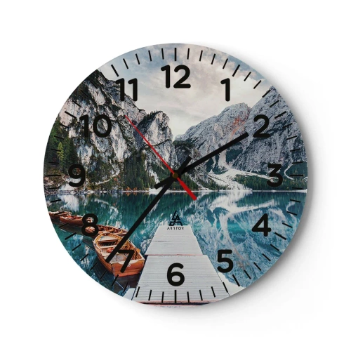Wall clock - Clock on glass - We Will Show You Beauty - 30x30 cm