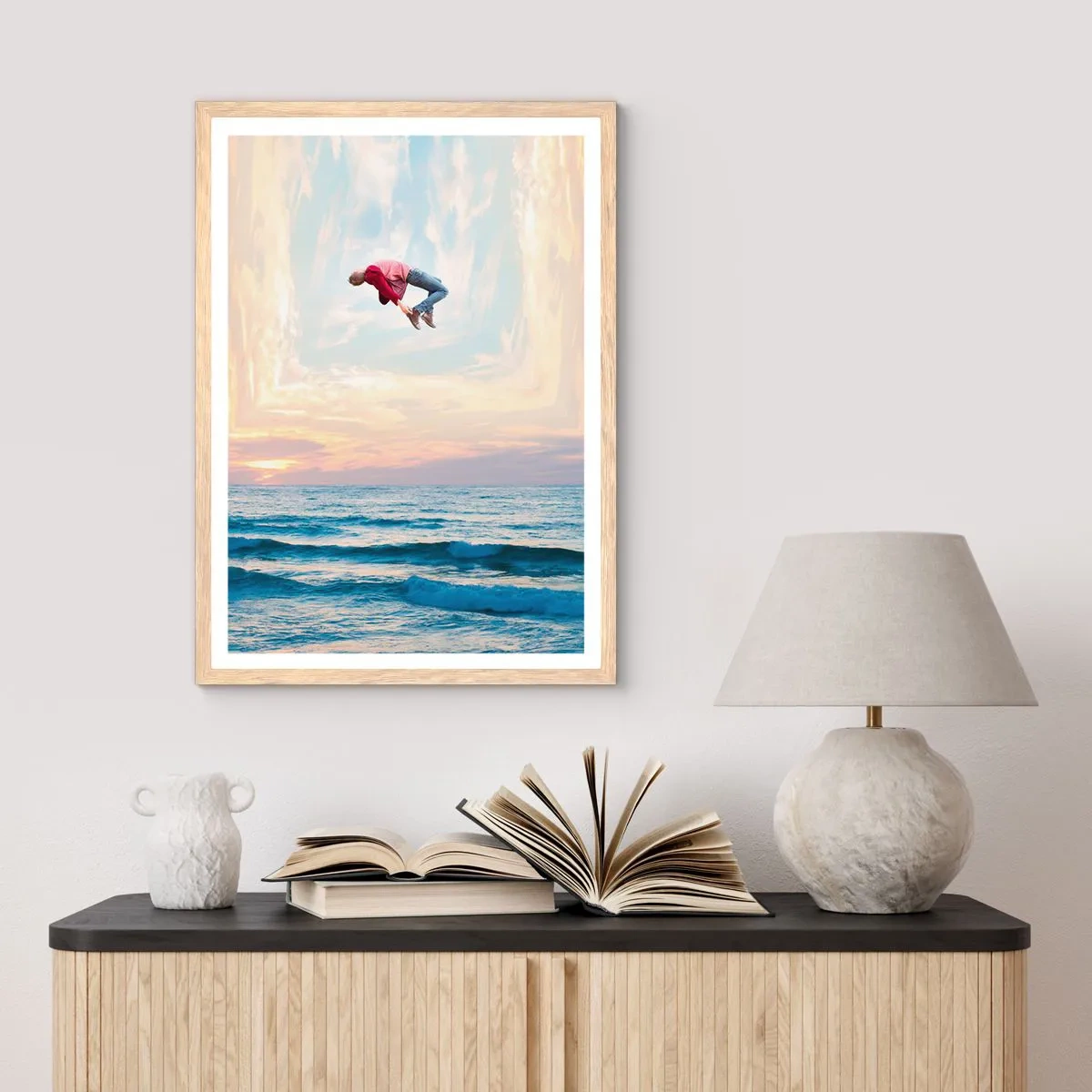 Poster in light oak frame - To Another Dimension - 30x40 cm