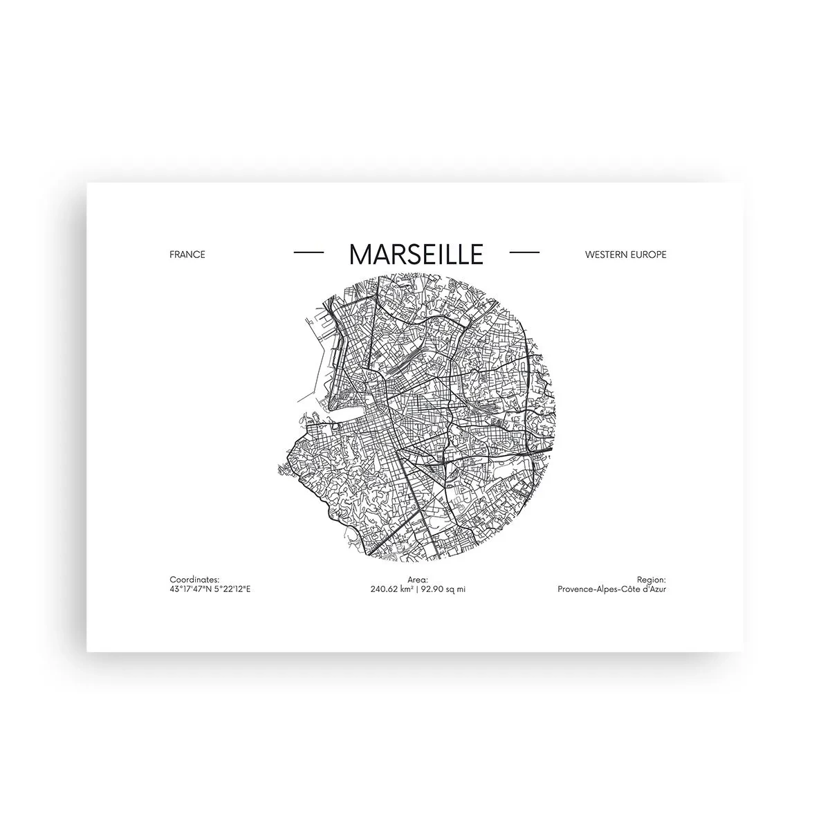 Poster - Anatomy of Marseille - 70x50 cm