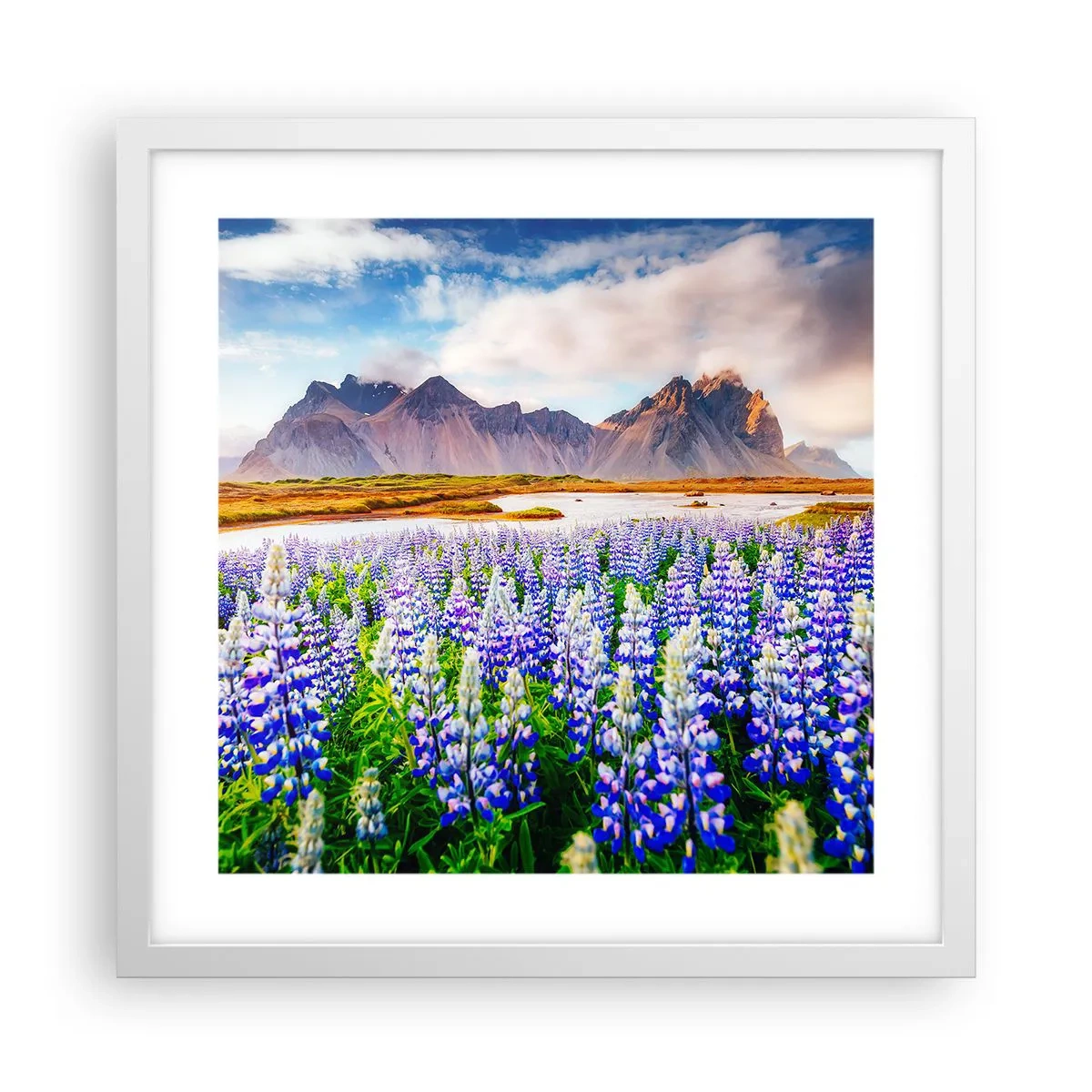 Poster in white frmae - Strength and Severity next to Sweetness - 40x40 cm