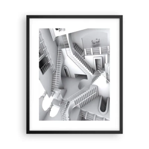 Poster in black frame - Paradoxes of Space - 40x50 cm