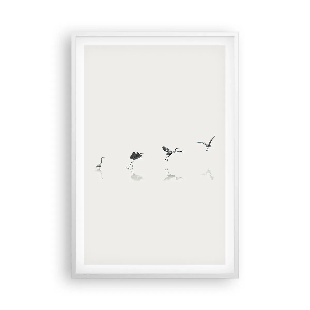 Poster in white frmae - Four Simple Steps - 61x91 cm