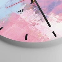 Clock face with lines