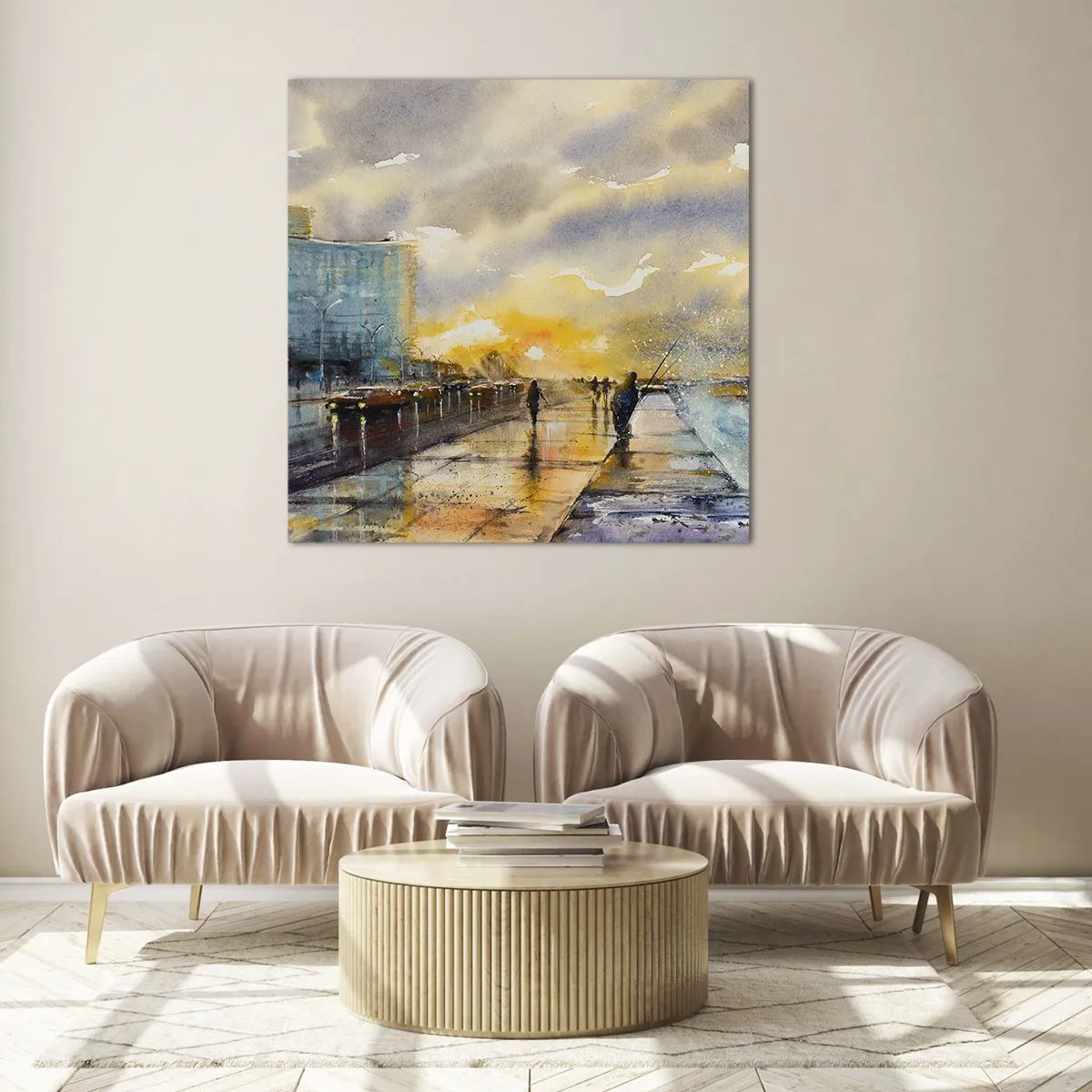 Glass picture - Life On the Coast - 70x70 cm