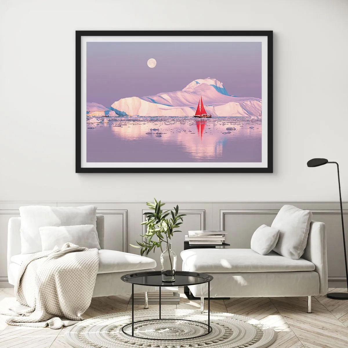 Poster in black frame - Heat of the Sail, Cold of the Ice - 70x50 cm