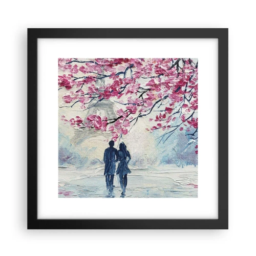 Poster in black frame - Romantic Walk - 30x30 cm