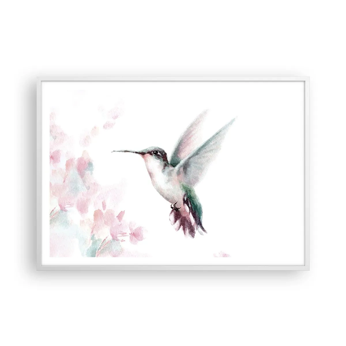 Poster in white frmae - Stopped in Flutter - 100x70 cm