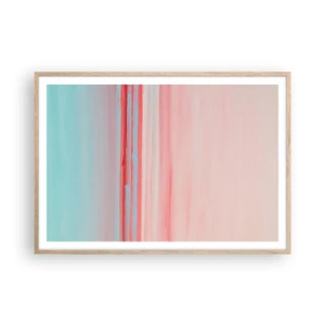 Poster in light oak frame - Abstract at Dawn - 100x70 cm