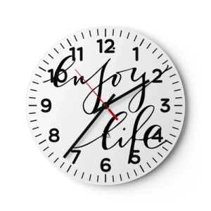 Wall clock - Clock on glass - Nothing to Add… - 40x40 cm
