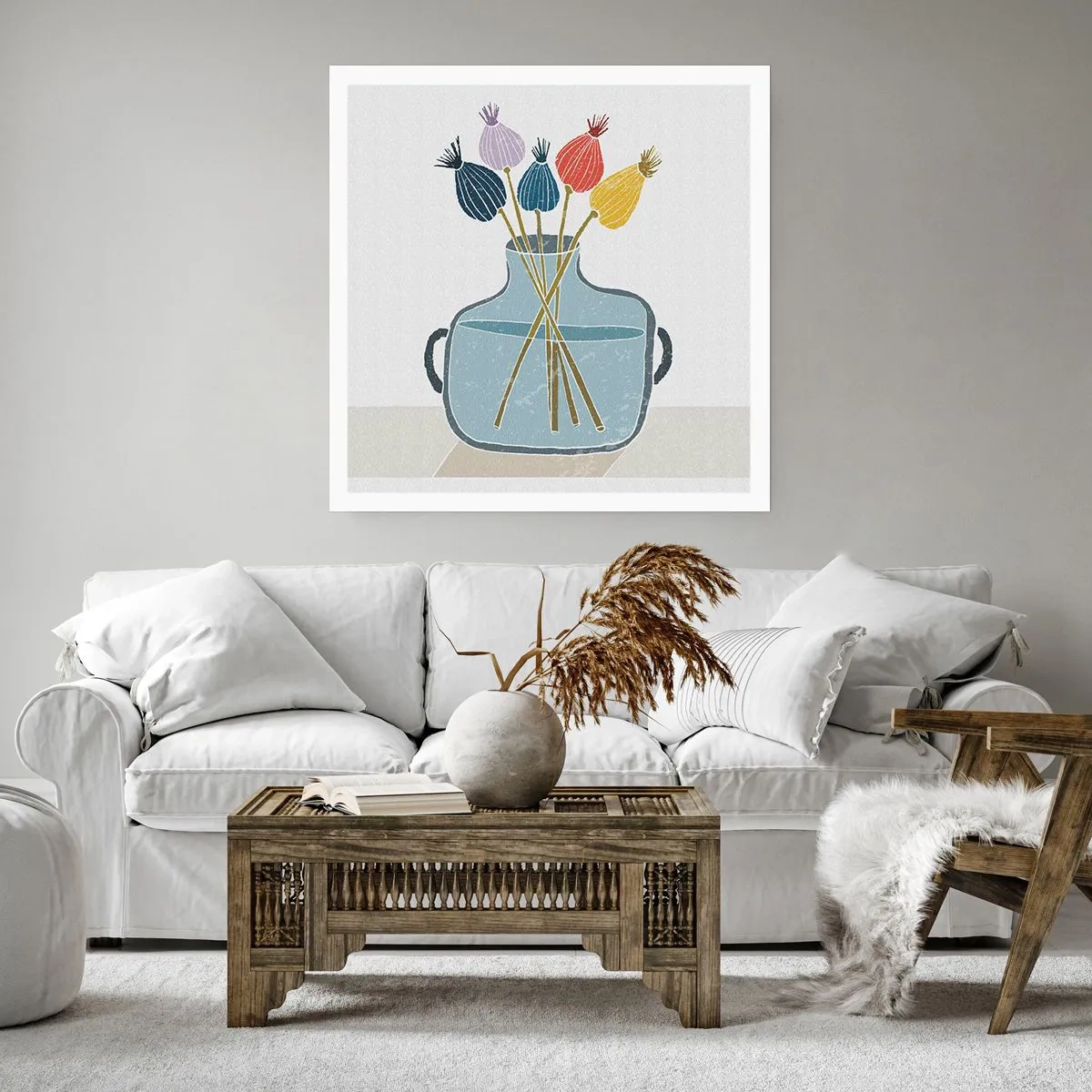 Poster - As Quiet as Poppies - 30x30 cm