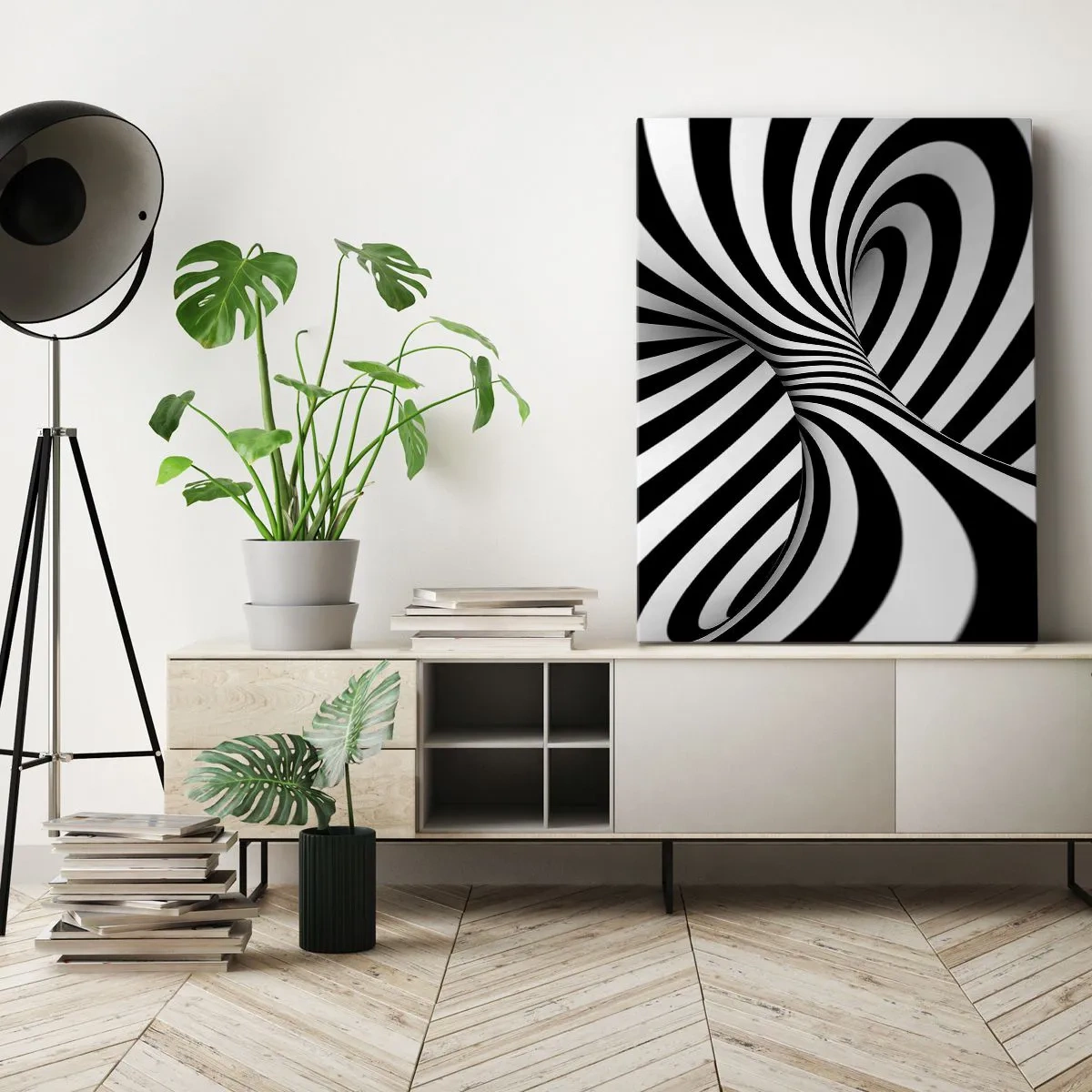 Canvas picture - Composition: Dancing Space - 55x100 cm