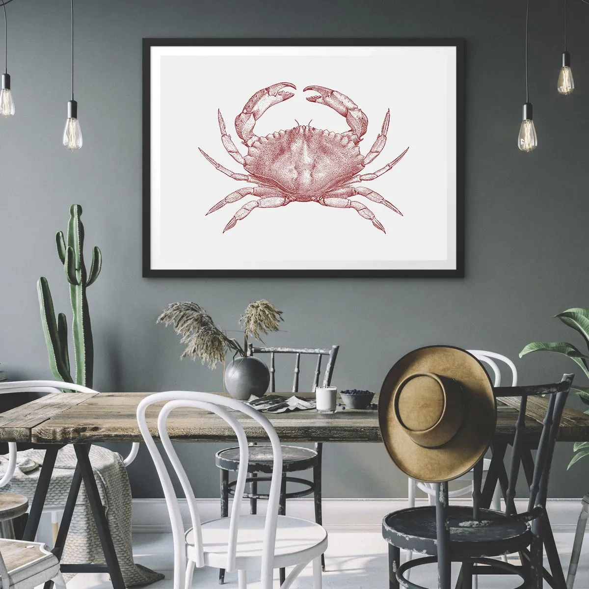 Poster in black frame - Crab Like No Other - 50x40 cm