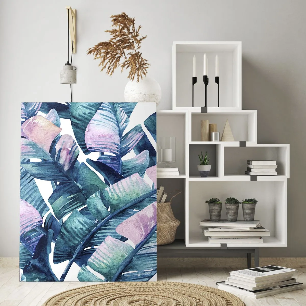 Glass picture - In a Banana Grove - 80x120 cm