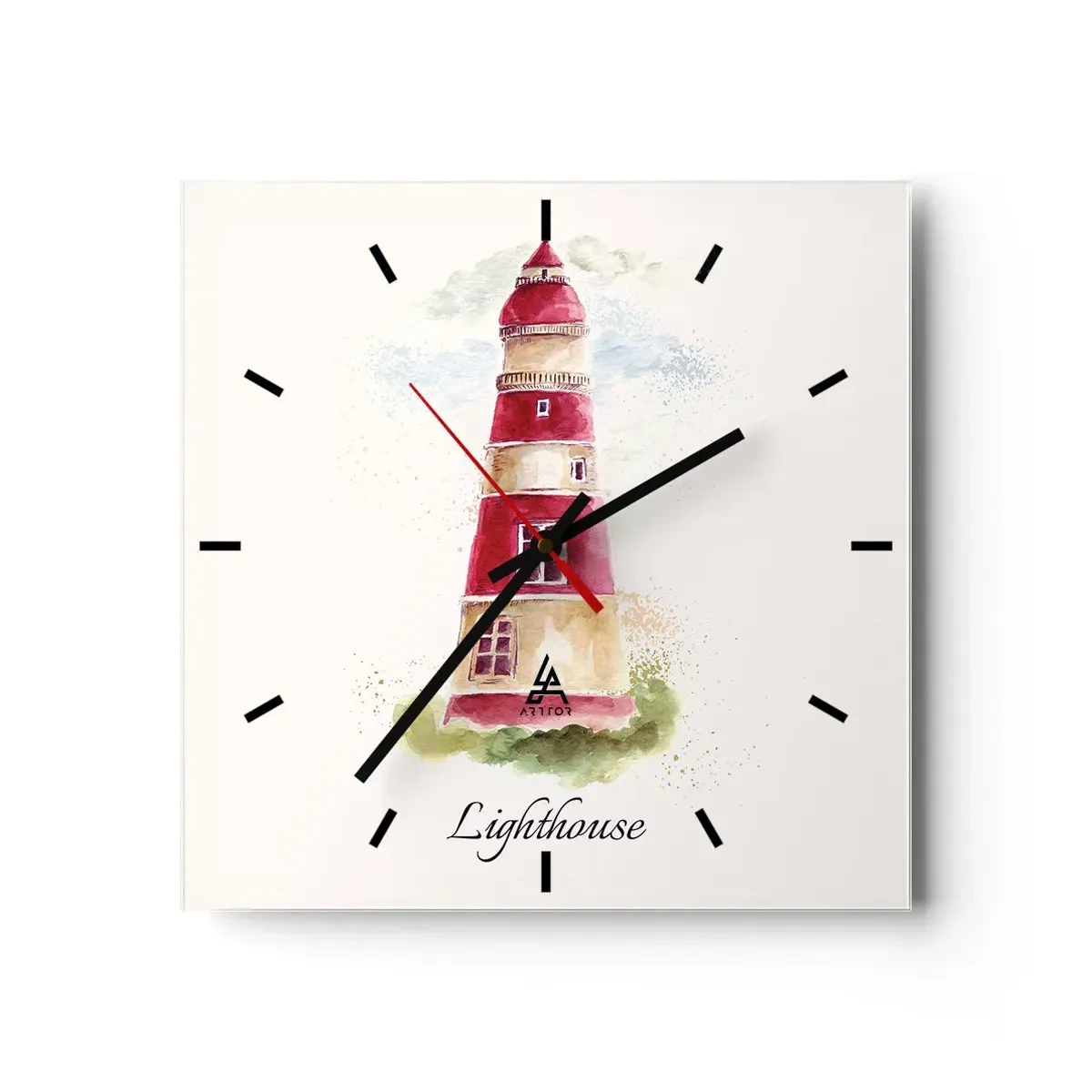 Wall clock - Clock on glass - Around It the Weather Is Always Nice - 30x30 cm